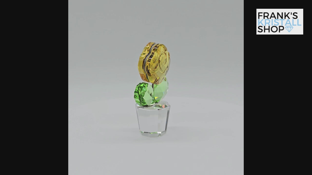 SWAROVSKI Blumenträume Rose Gelb im Blumentopf 855895 oU
