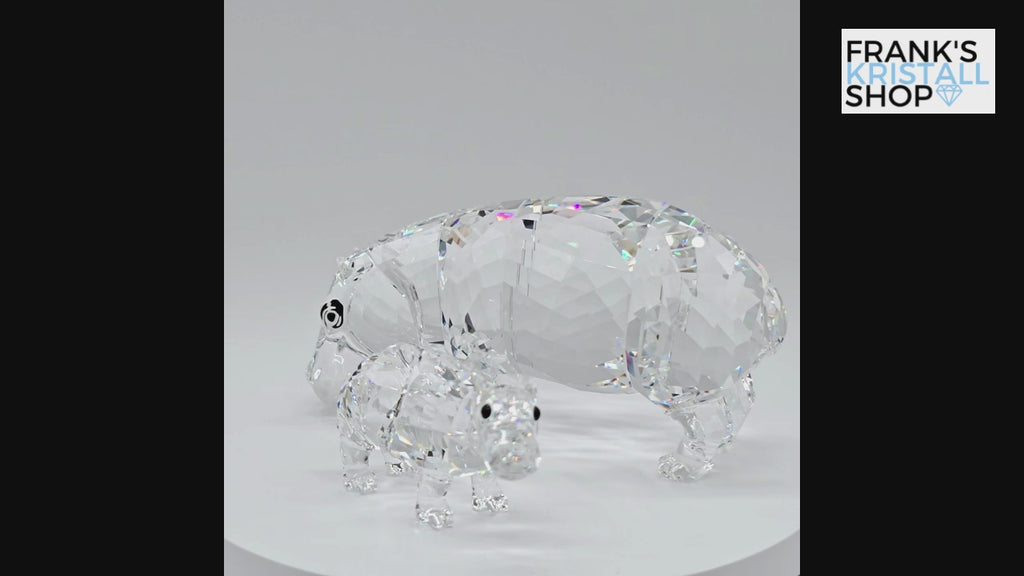 SWAROVSKI Nilpferd Mutter und Kind 5135920 oU