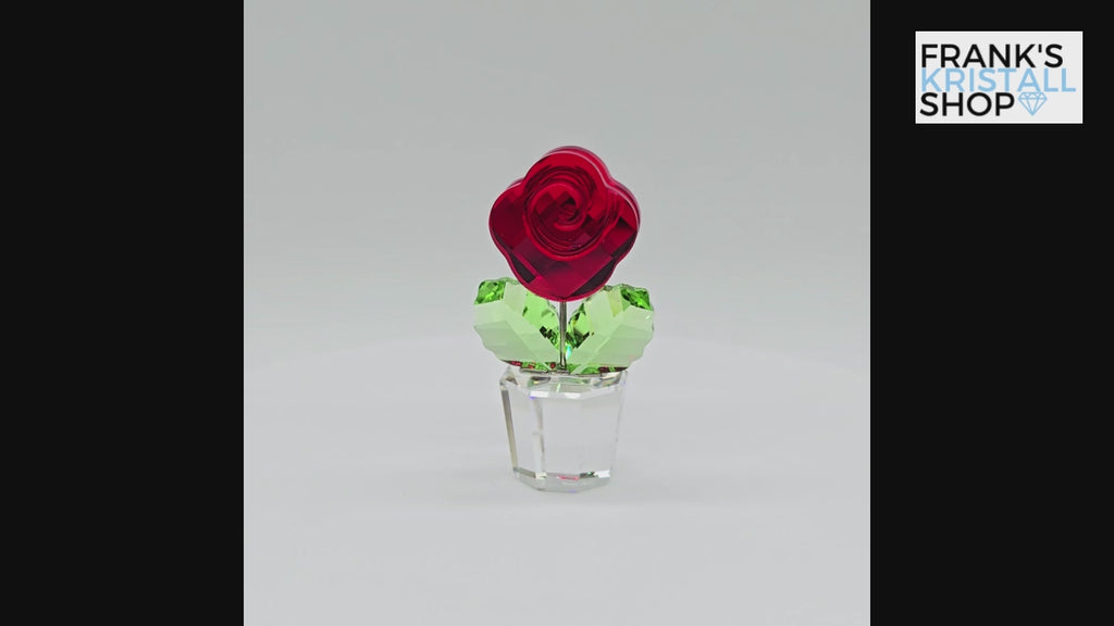 SWAROVSKI Blumenträume Rose Rot im Blumentopf 855896 AV