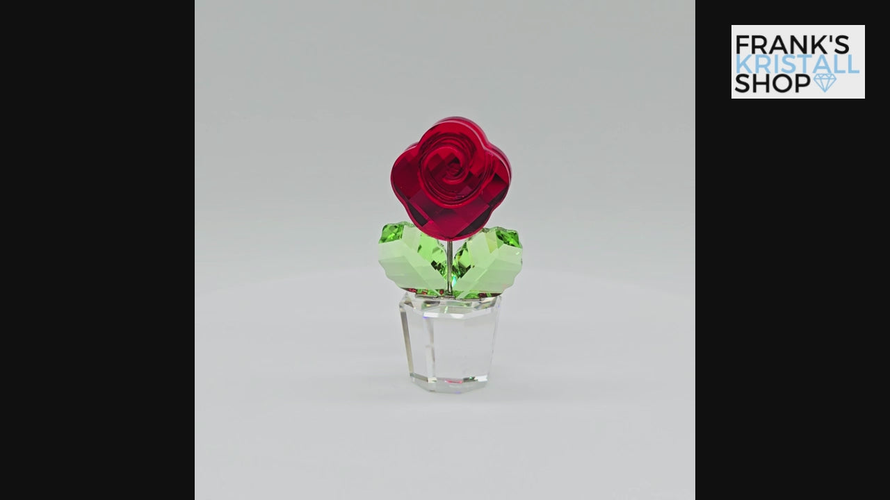 SWAROVSKI Blumenträume Rose Rot im Blumentopf 855896 AV