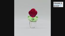 Laden und Abspielen von Videos im Galerie-Viewer, SWAROVSKI Blumenträume Rose Rot im Blumentopf 855896 oU
