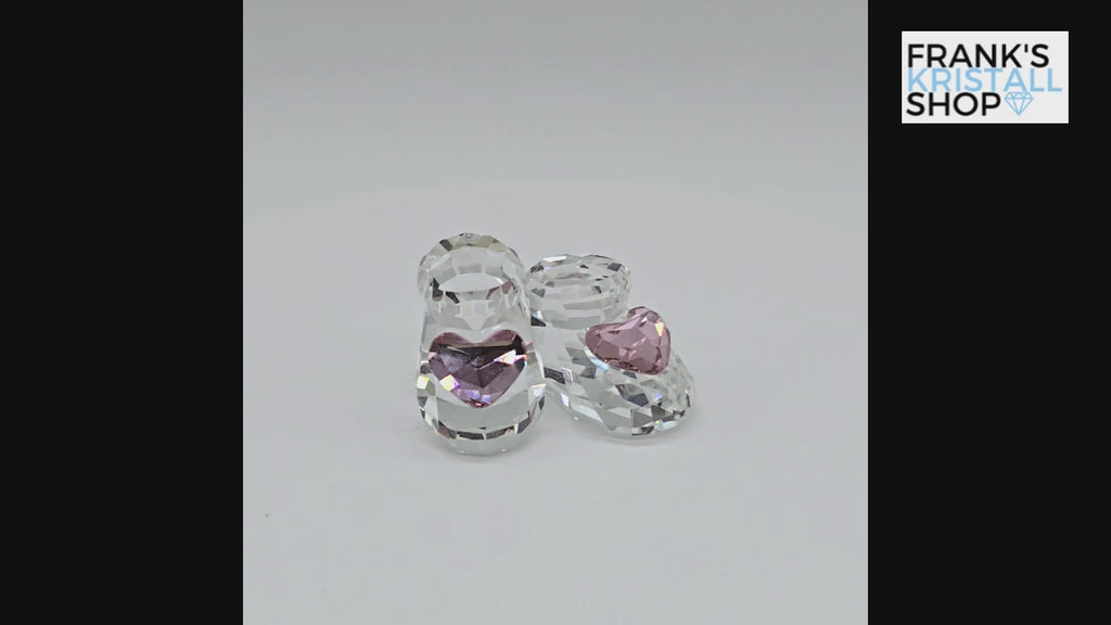 SWAROVSKI Memories Babyschuhe Ein Mädchen Rosa Pink 5063343