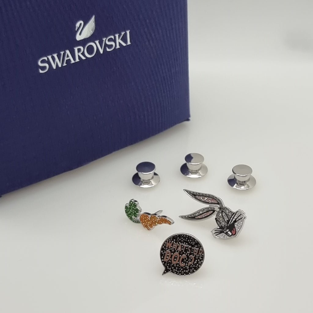 SWAROVSKI LOONEY TUNES Bugs Bunny Tie Pin Set 3 Stück