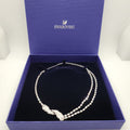 SWAROVSKI Feder Halskette Collier Nice Rhodiniert 5493404