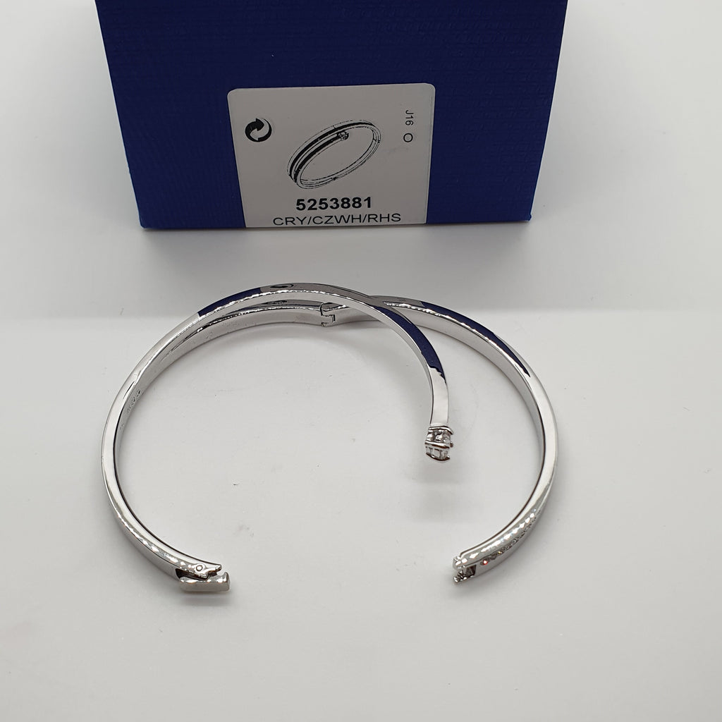 SWAROVSKI Fresh Armreif Größe M Weiß, Rhodiniert 5253881