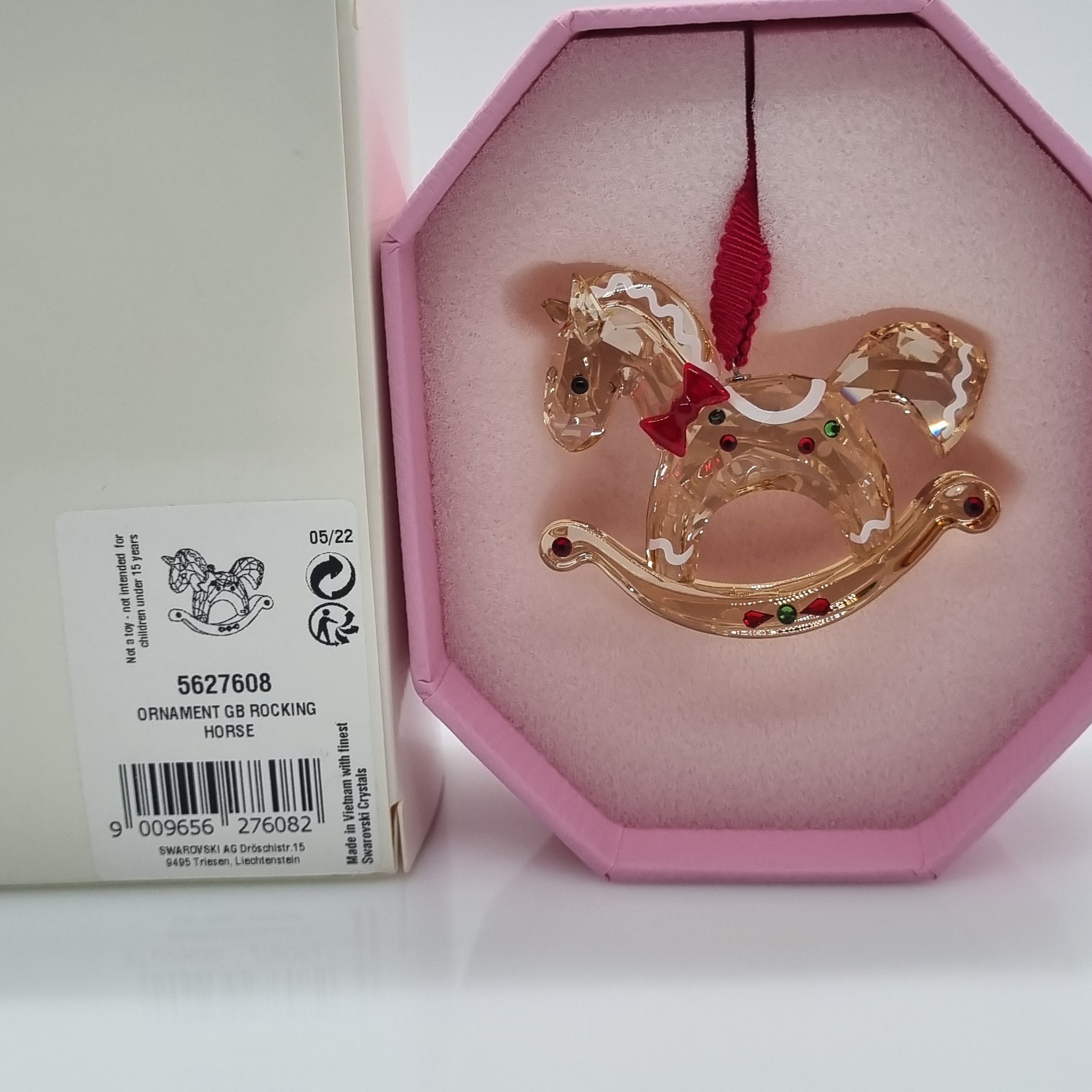 SWAROVSKI Holiday Lebkuchen Shop Kristall Schaukelpferd – Ornament Cheers Franks
