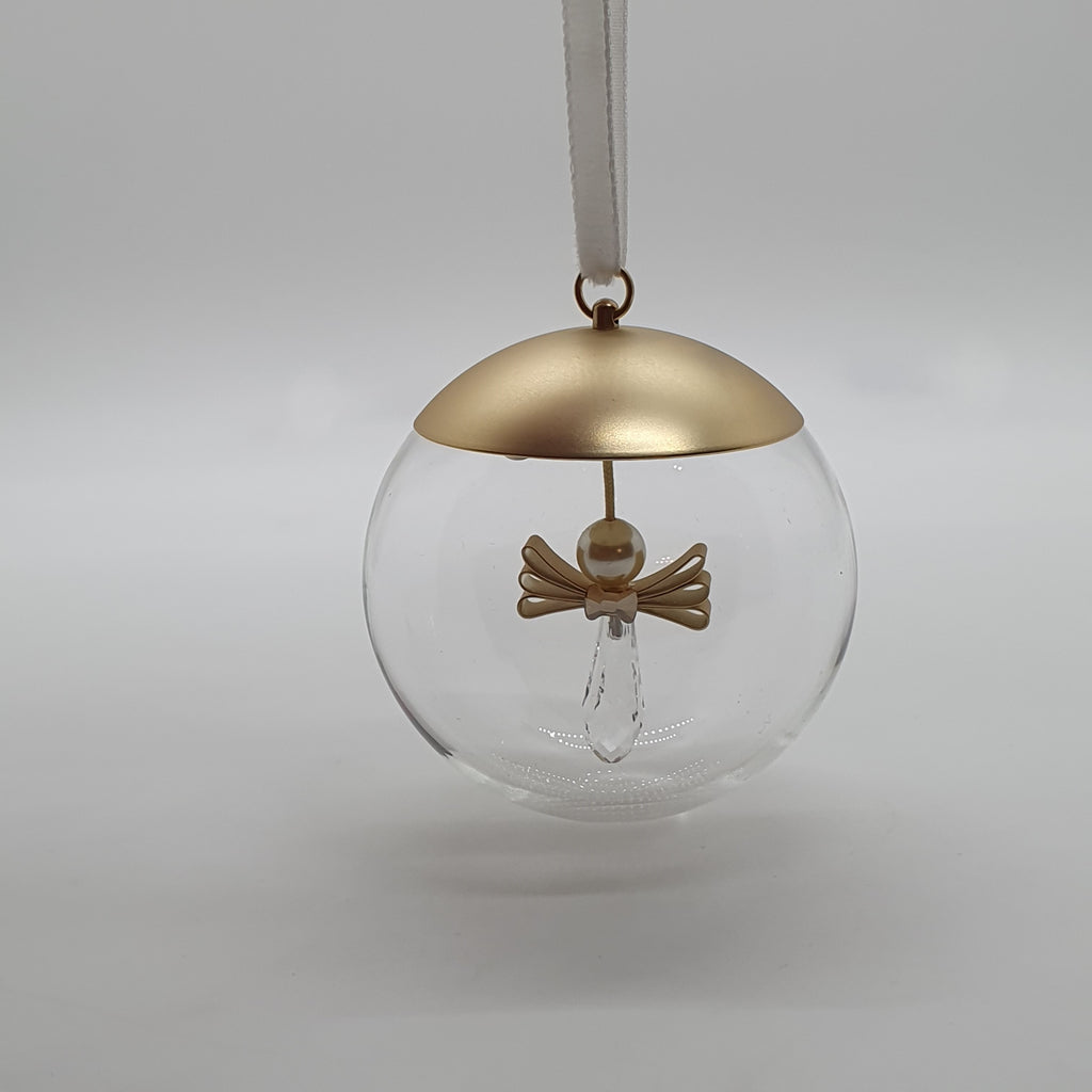 SWAROVSKI Holiday Magic Weihnachtskugel 2021 Engel mittel 5596404