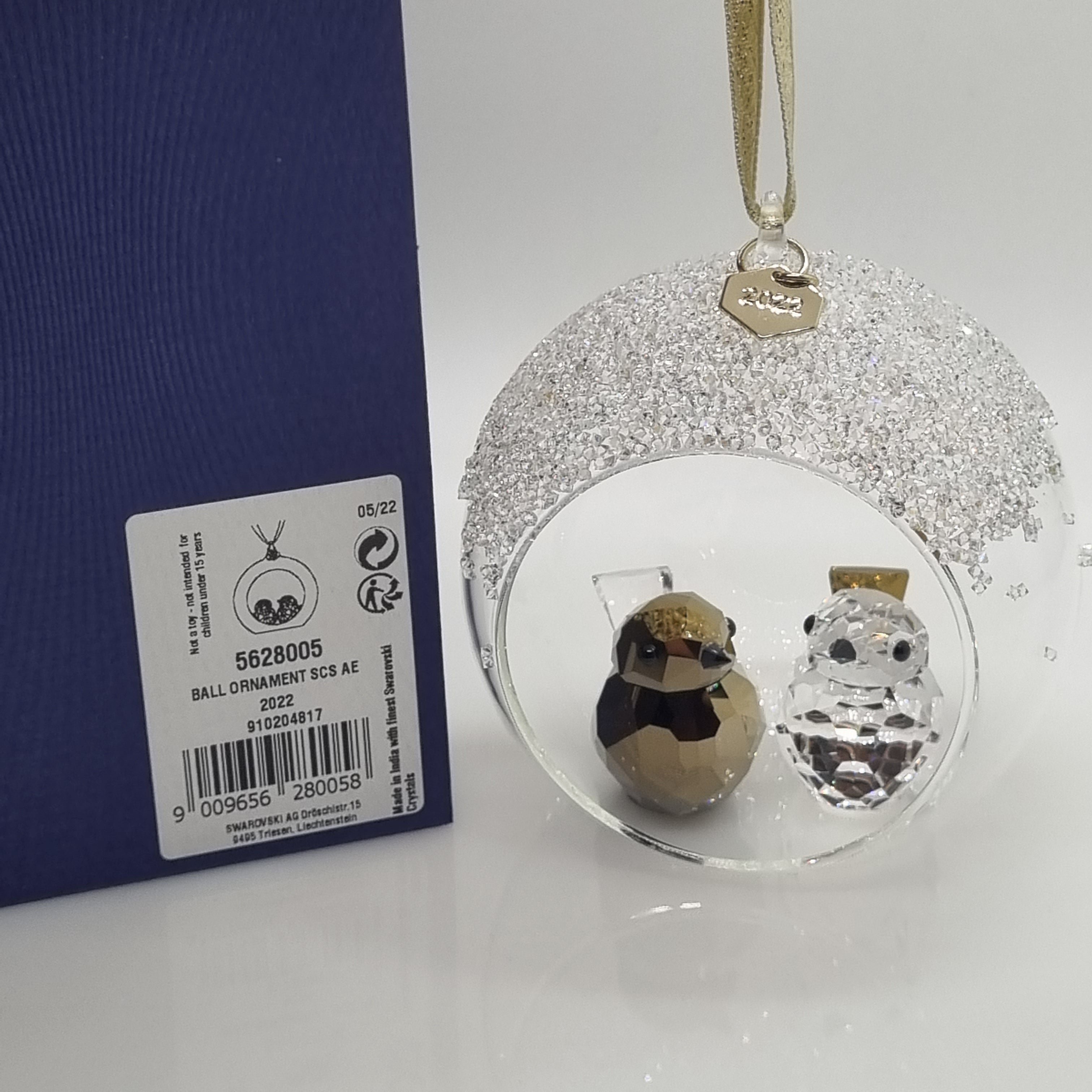 SWAROVSKI SCS Holiday Magic Weihnachtskugel 2022 Vogelpaar 5628005