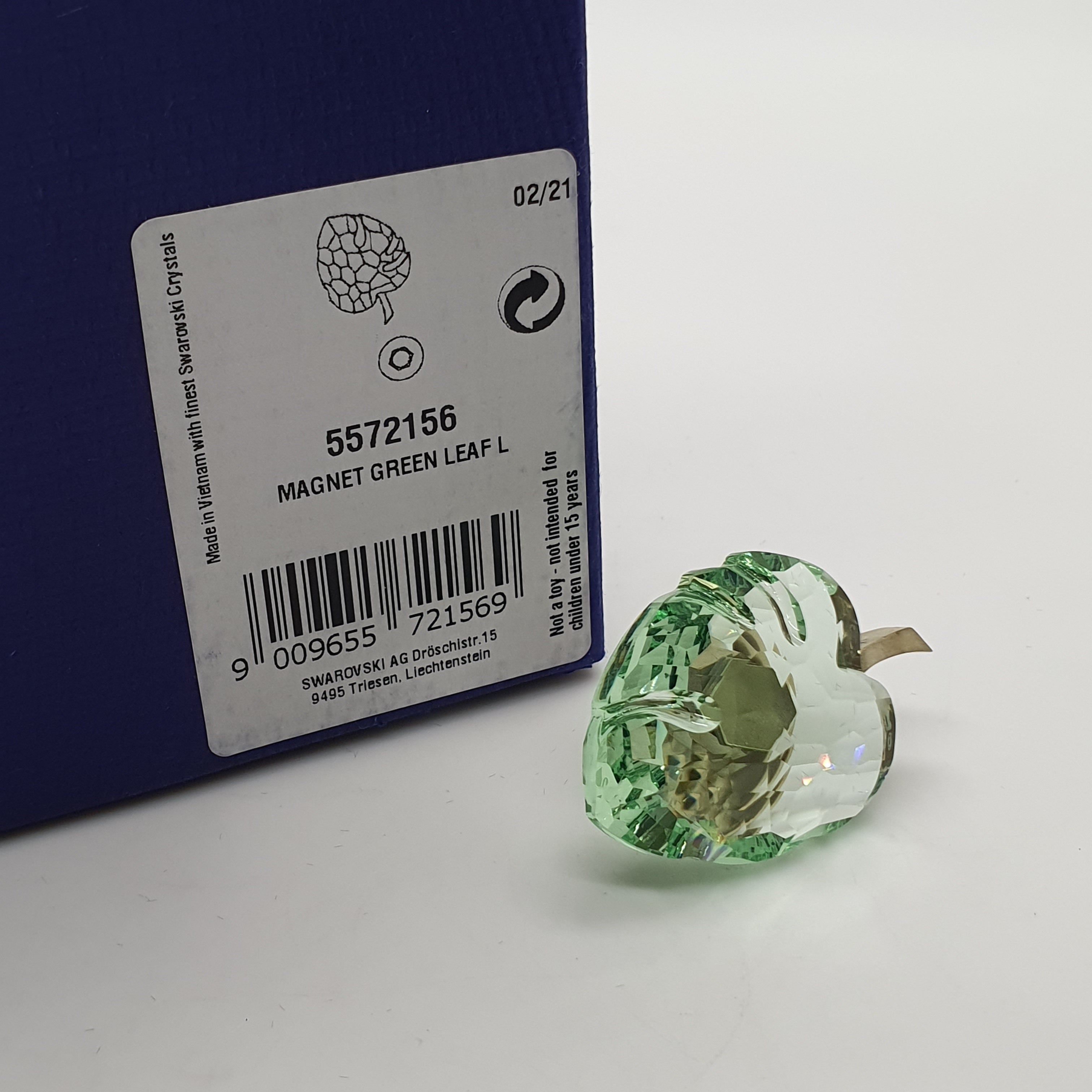 SWAROVSKI Jungle Beats Blatt Magnet Brosche Grün Groß 5572156