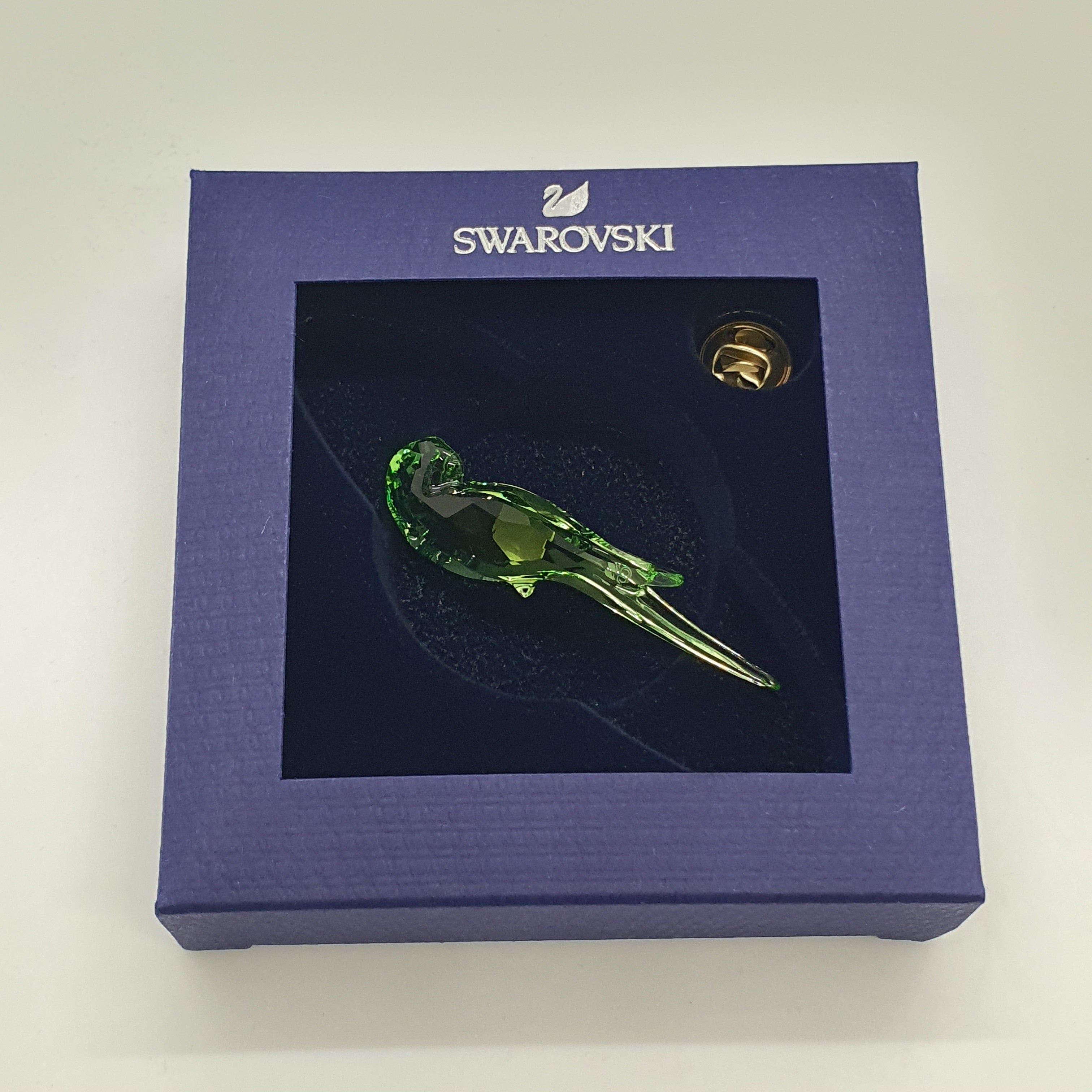 SWAROVSKI Jungle Beats Papagei Magnet Brosche Grün Klein 5557813