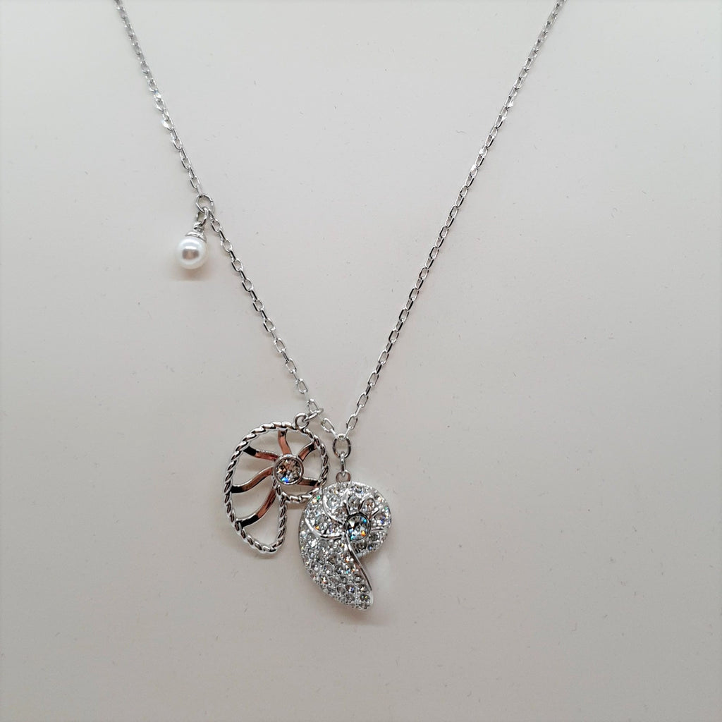 SWAROVSKI Muschel Halskette Nautilus rhodiniert 5520669