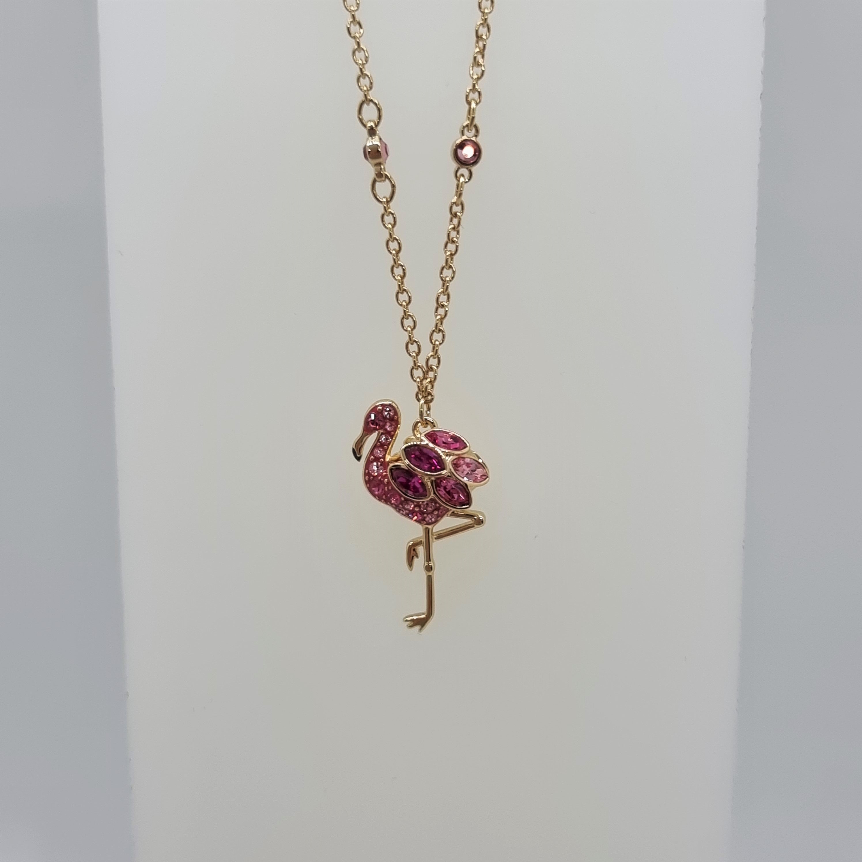 SWAROVSKI Flamingo Halskette Mehrfarbig Vergoldet 5375303