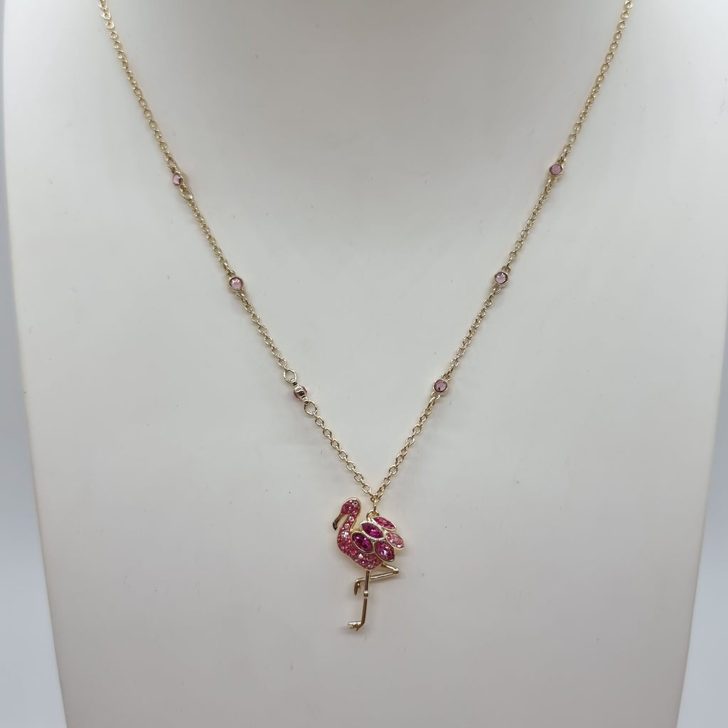 SWAROVSKI Flamingo Halskette Mehrfarbig Vergoldet 5375303