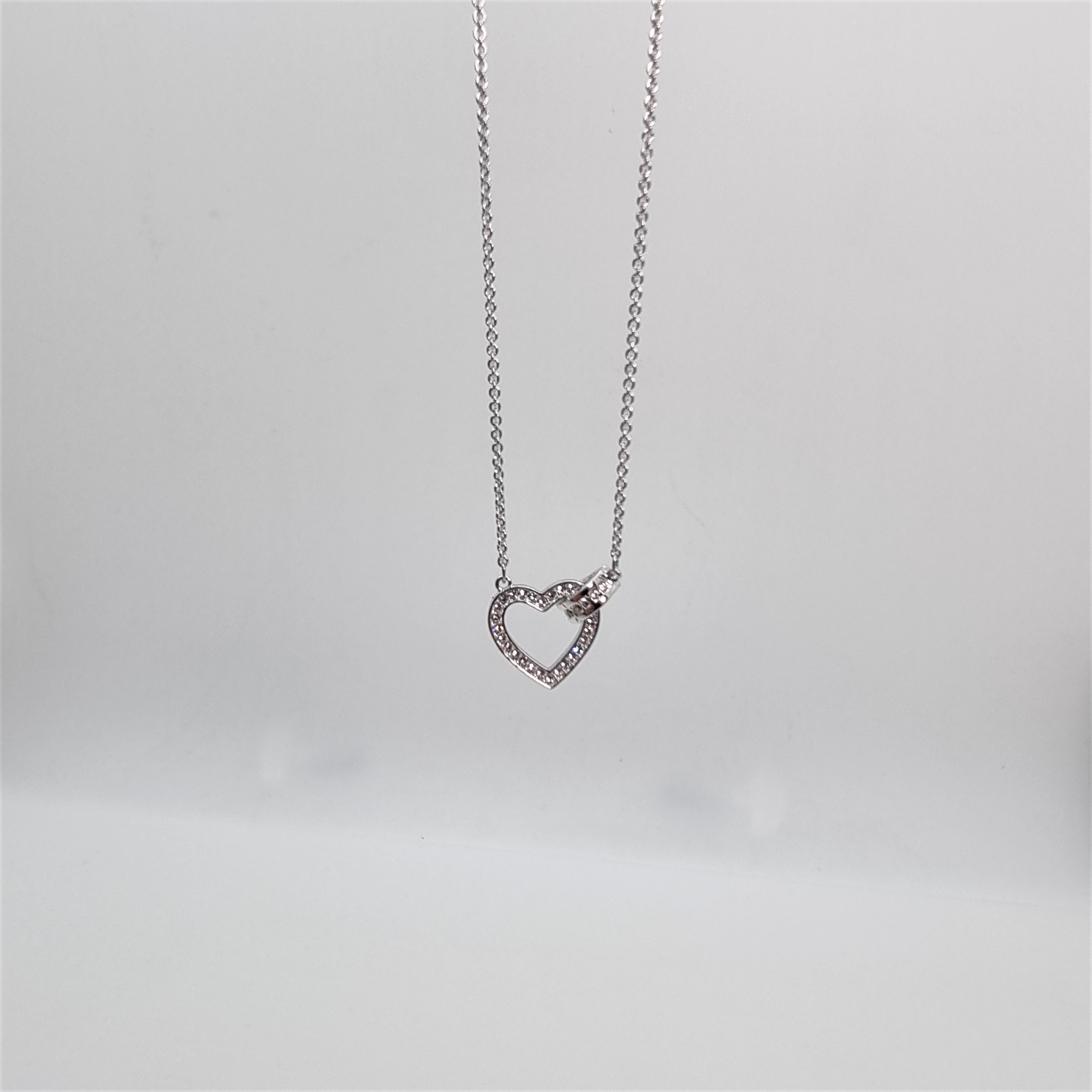 SWAROVSKI Lovely Herz Halskette Weiß, Rhodiniert 5411122