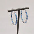SWAROVSKI Matrix Kreolen Blau Rhodiniert 5647446
