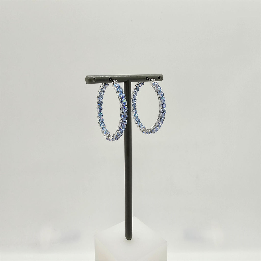 SWAROVSKI Matrix Kreolen Blau Rhodiniert 5647446