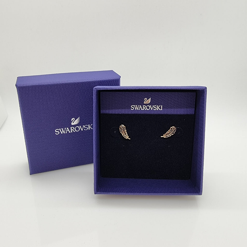 SWAROVSKI Feder Naughty Ohrstecker Roségold-Legierungsschicht