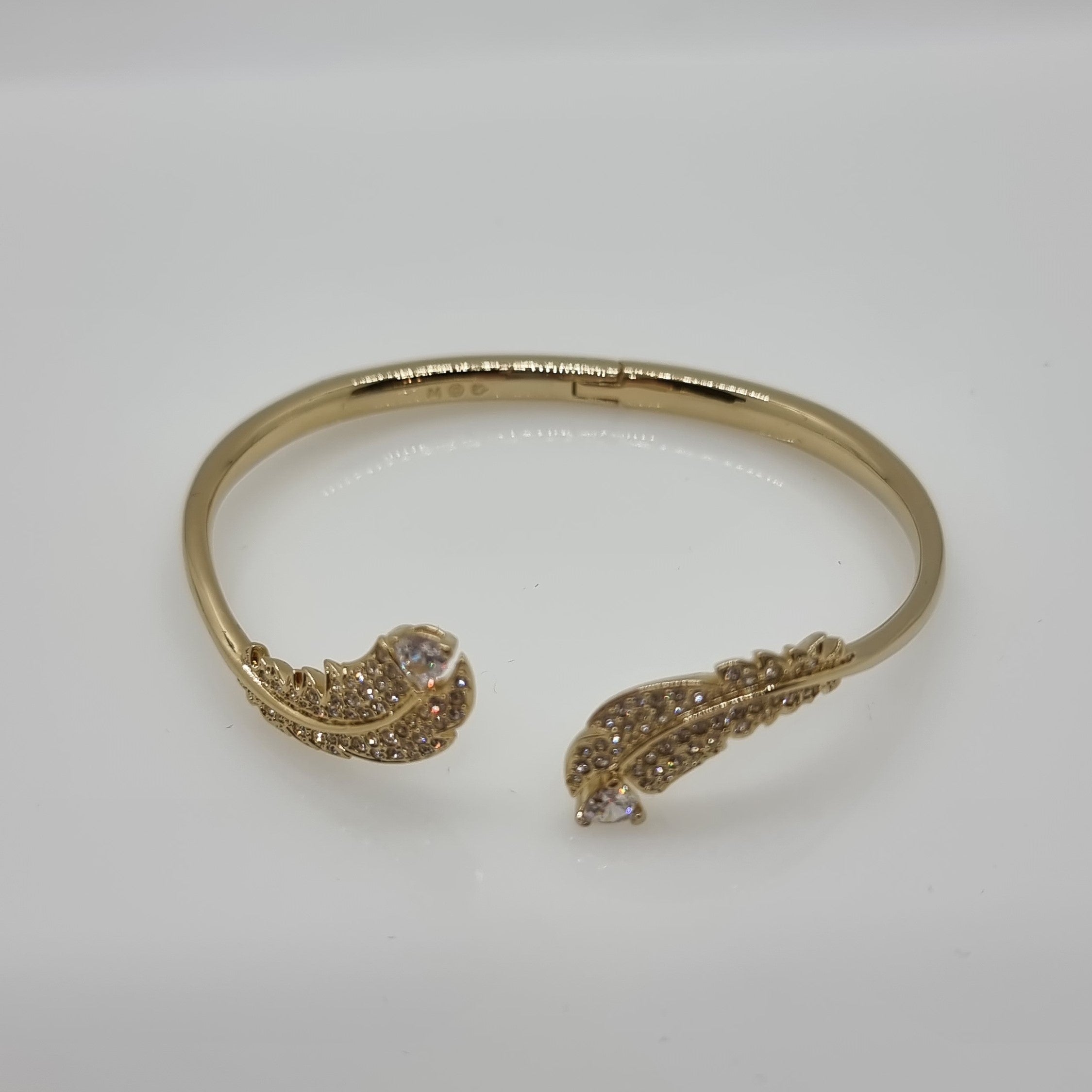 SWAROVSKI Nice Feder Armreif Größe M Vergoldet 5505622