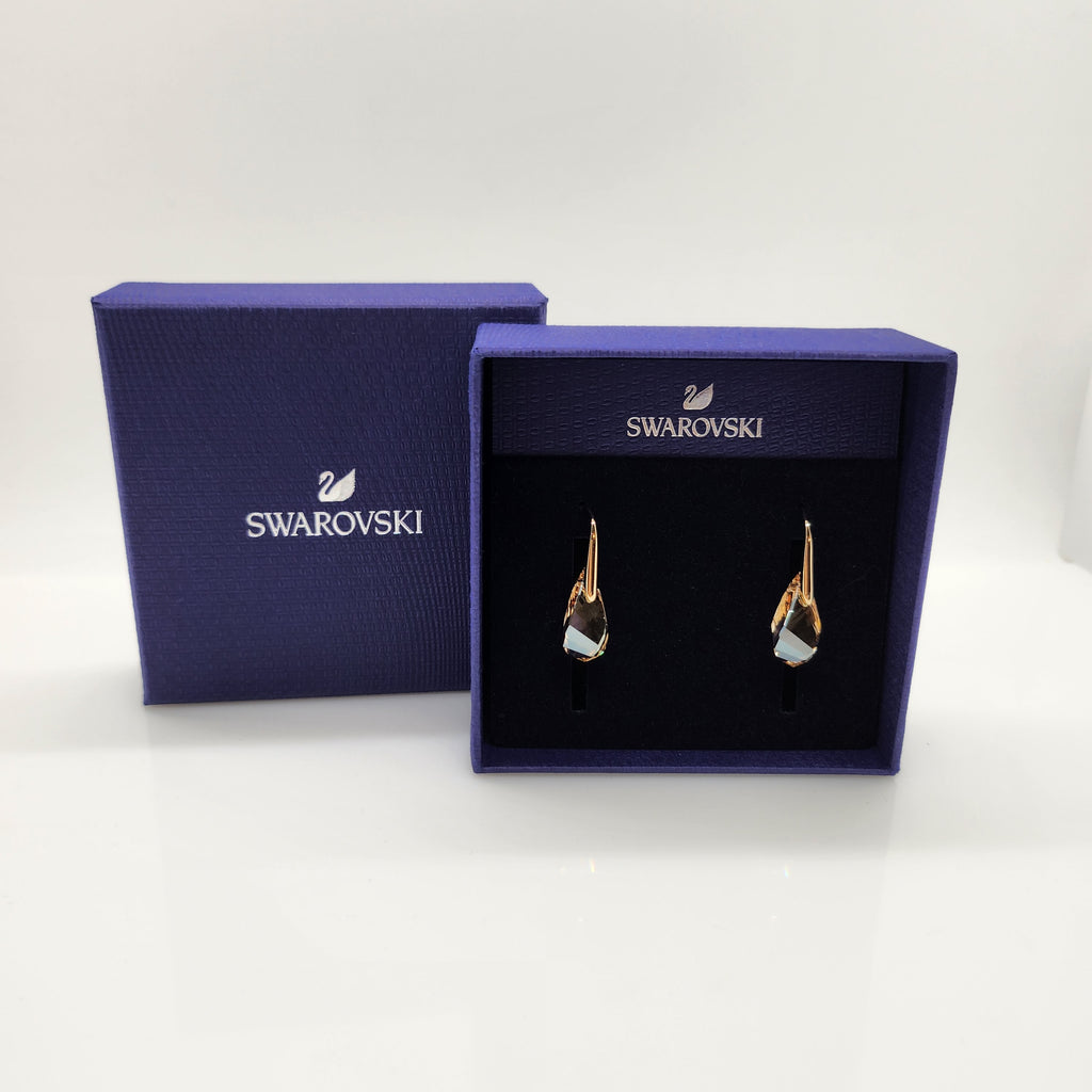 SWAROVSKI Energic Drop-Ohrhänger Braun, Goldlegierungsschicht 5616263