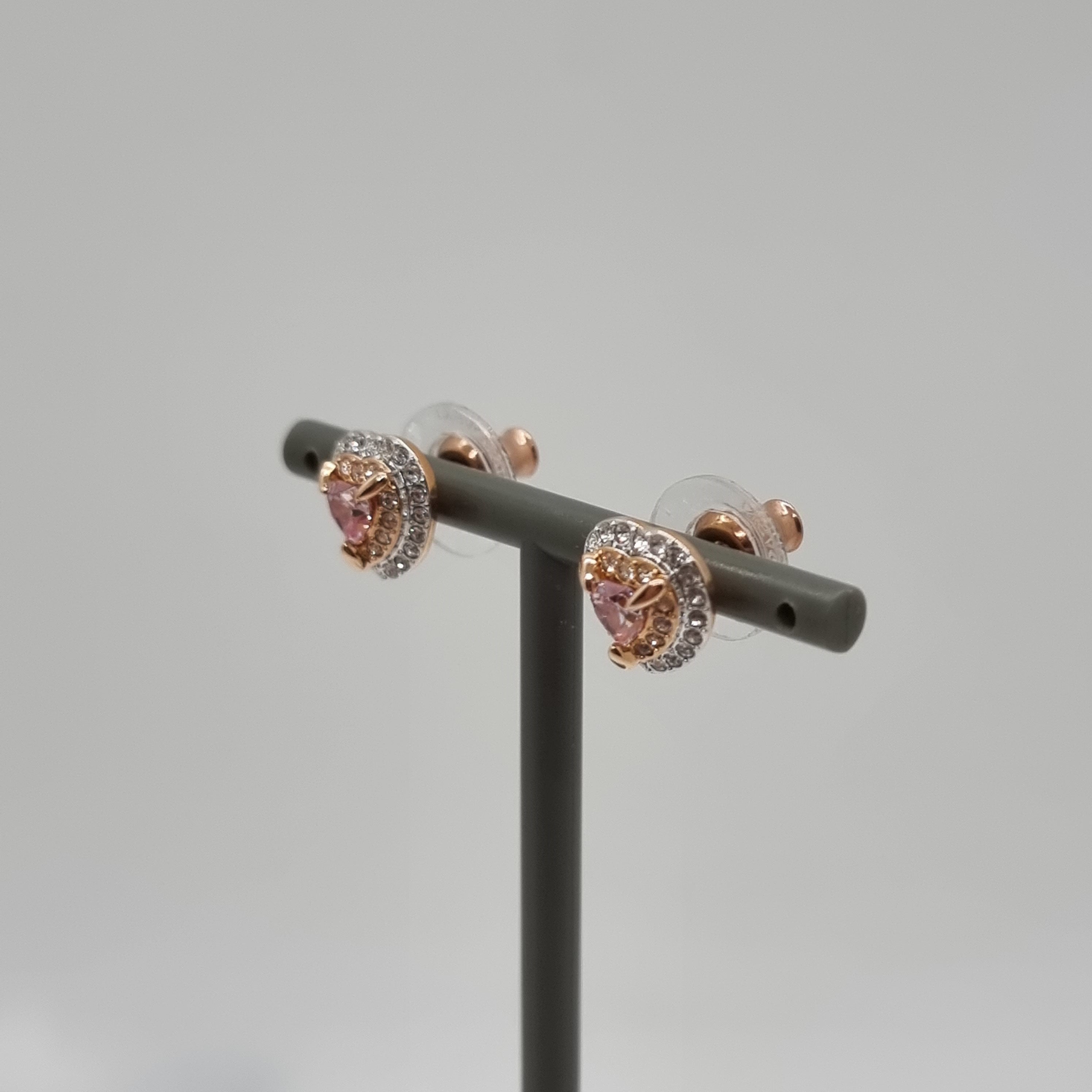 SWAROVSKI Heart One Ohrstecker Herz Ohrringe Rosa, Rosévergoldet 5446995