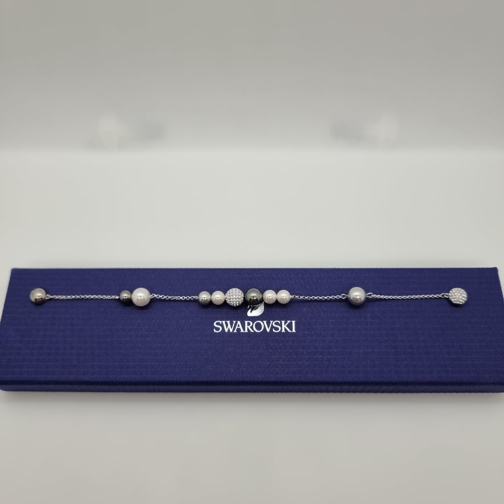 SWAROVSKI Remix Pearl Armband Perlen Grau Größe M 5365739