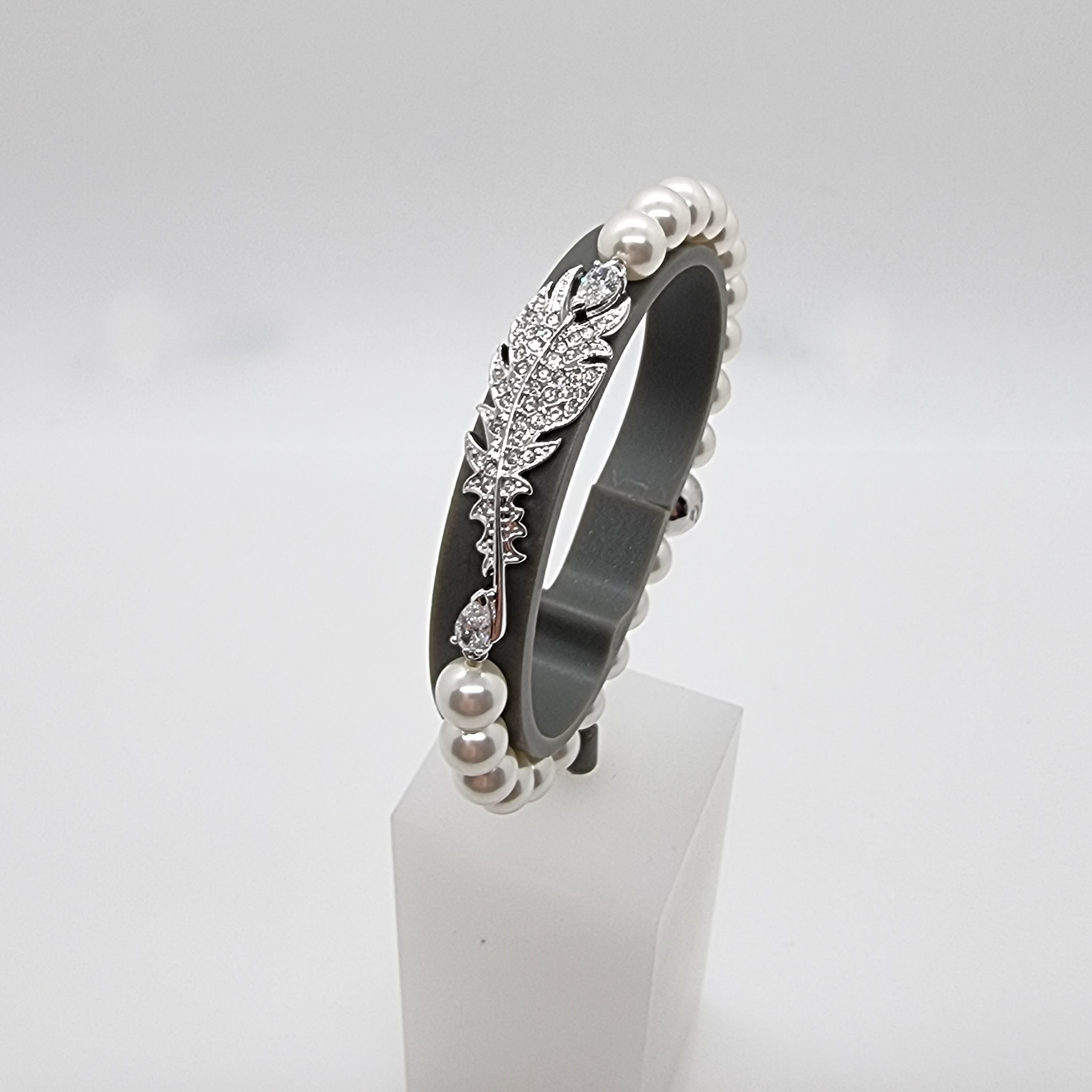 SWAROVSKI Nice Feder Armband Perlen Größe M 5646744
