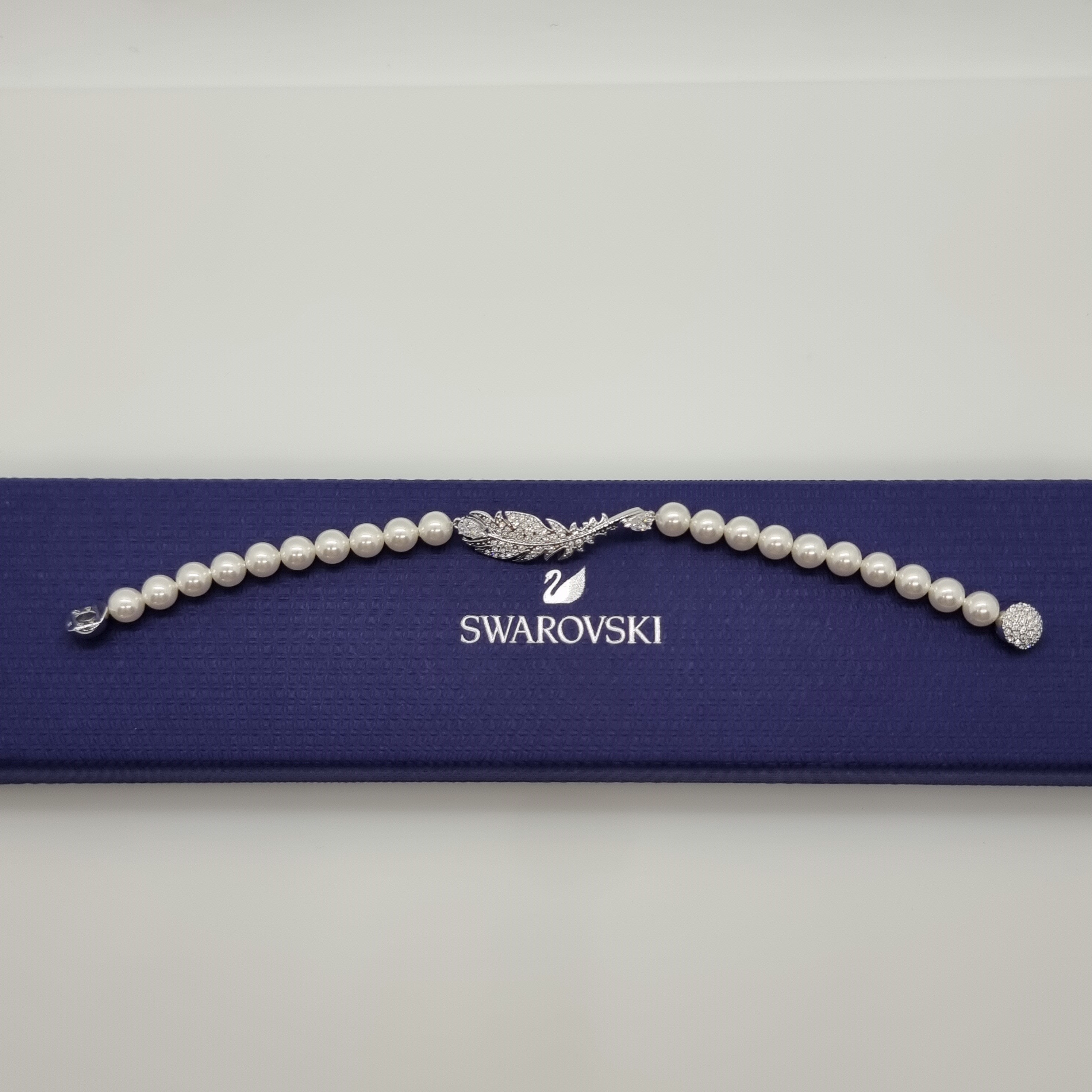 SWAROVSKI Nice Feder Armband Perlen Größe M 5646744