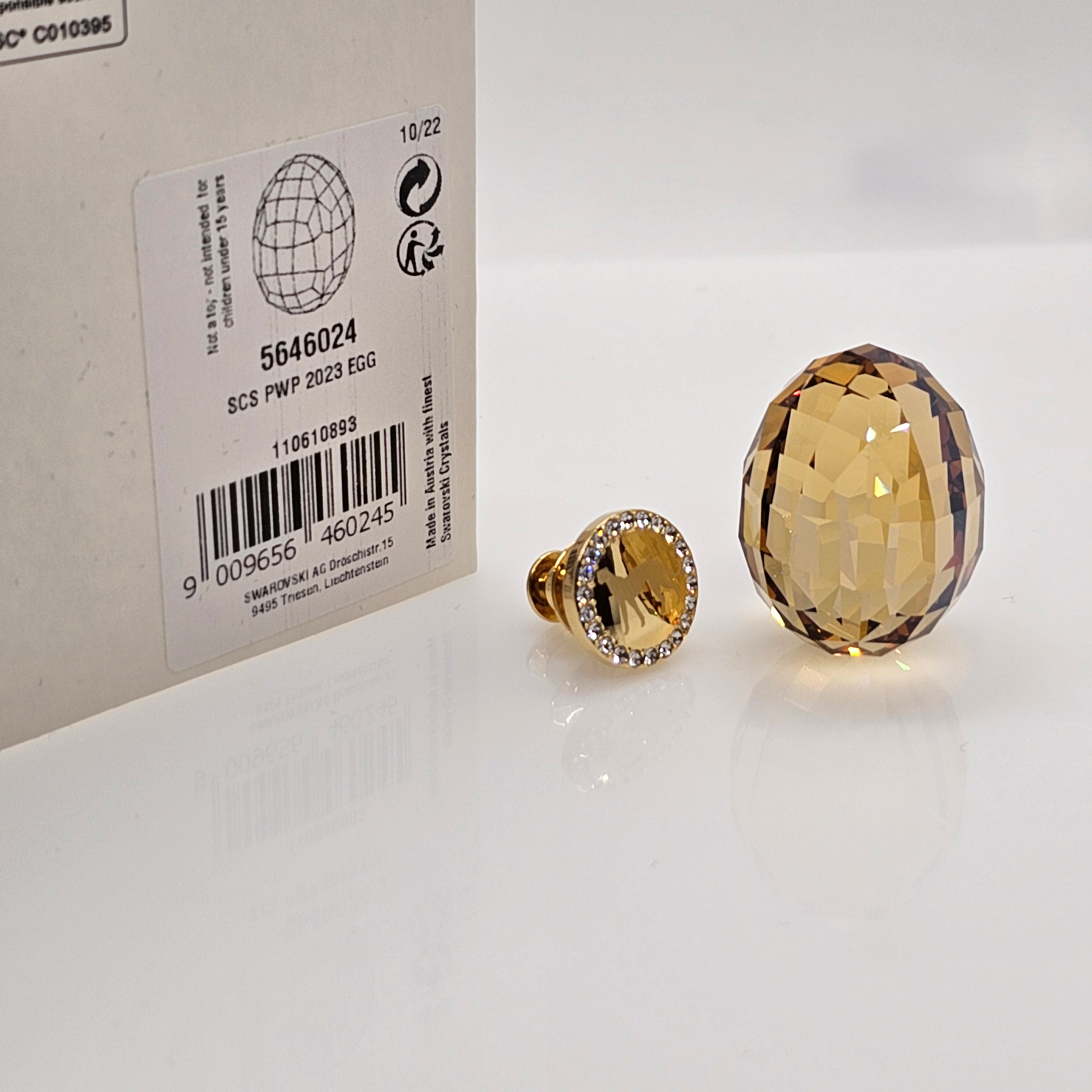 SWAROVSKI SCS Straußenei Makena + Pin Gepard Mehira 2023 EVENT 5646024