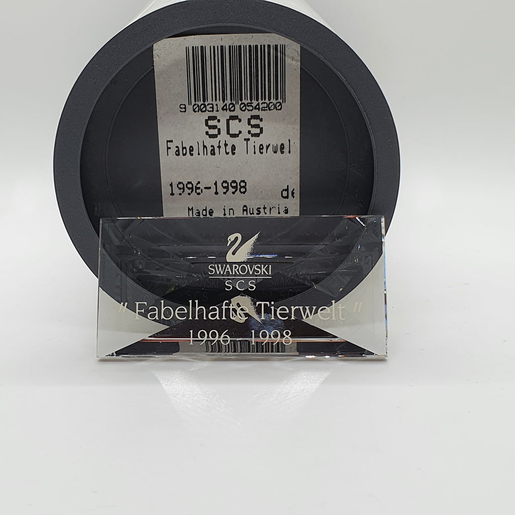 SWAROVSKI SCS Schild "Fabelhafte Tierwelt" zu Einhorn, Drache und 1996 - 1998
