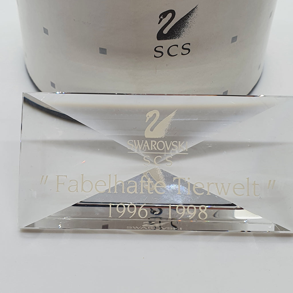 SWAROVSKI SCS Schild "Fabelhafte Tierwelt" zu Einhorn, Drache und 1996 - 1998