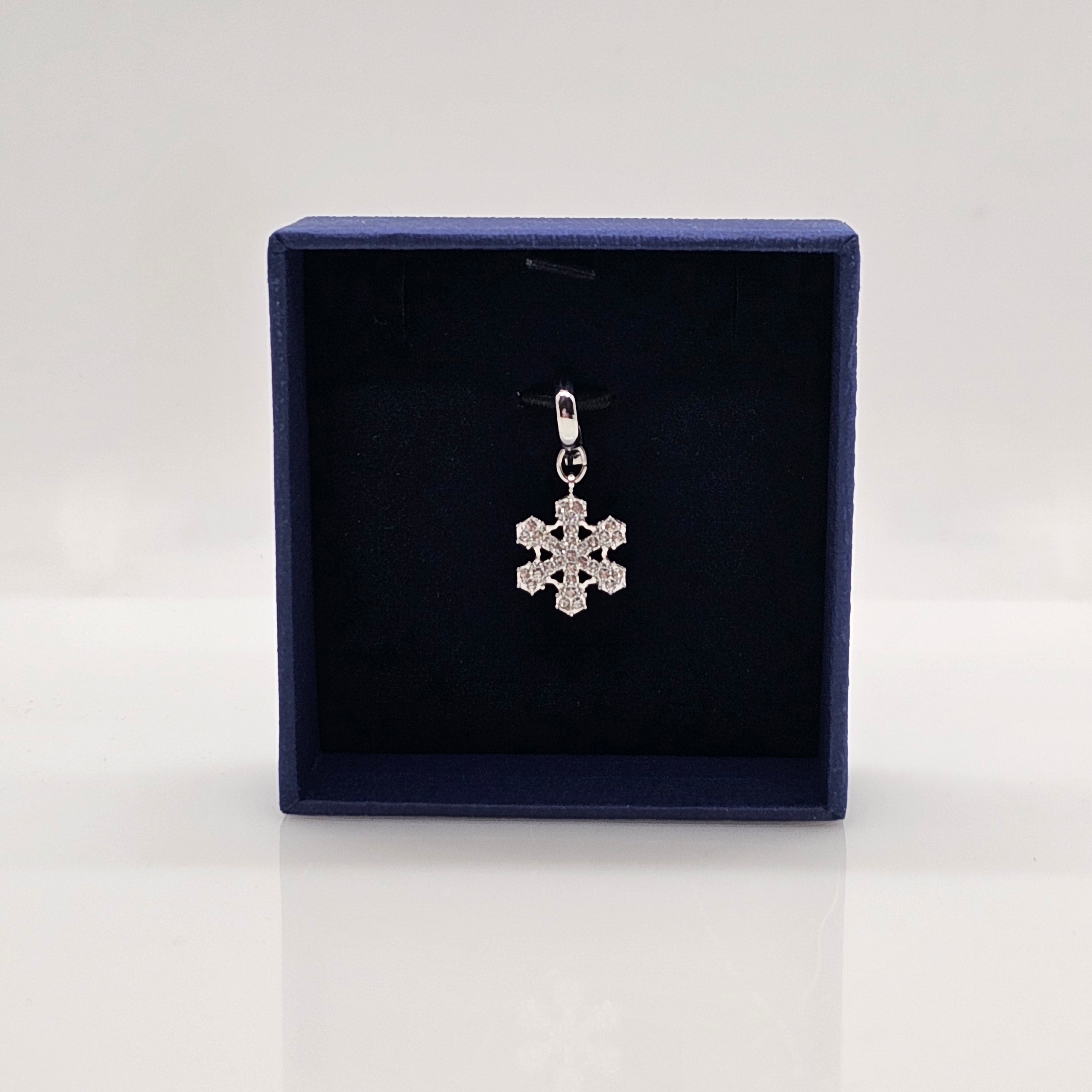 SWAROVSKI Schneeflocke Stern Charm Anhänger