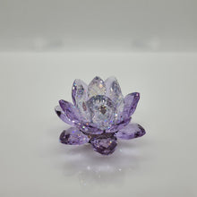 Lade das Bild in den Galerie-Viewer, SWAROVSKI Seerose Kerzenhalter Violett-Lila 5066011 oU
