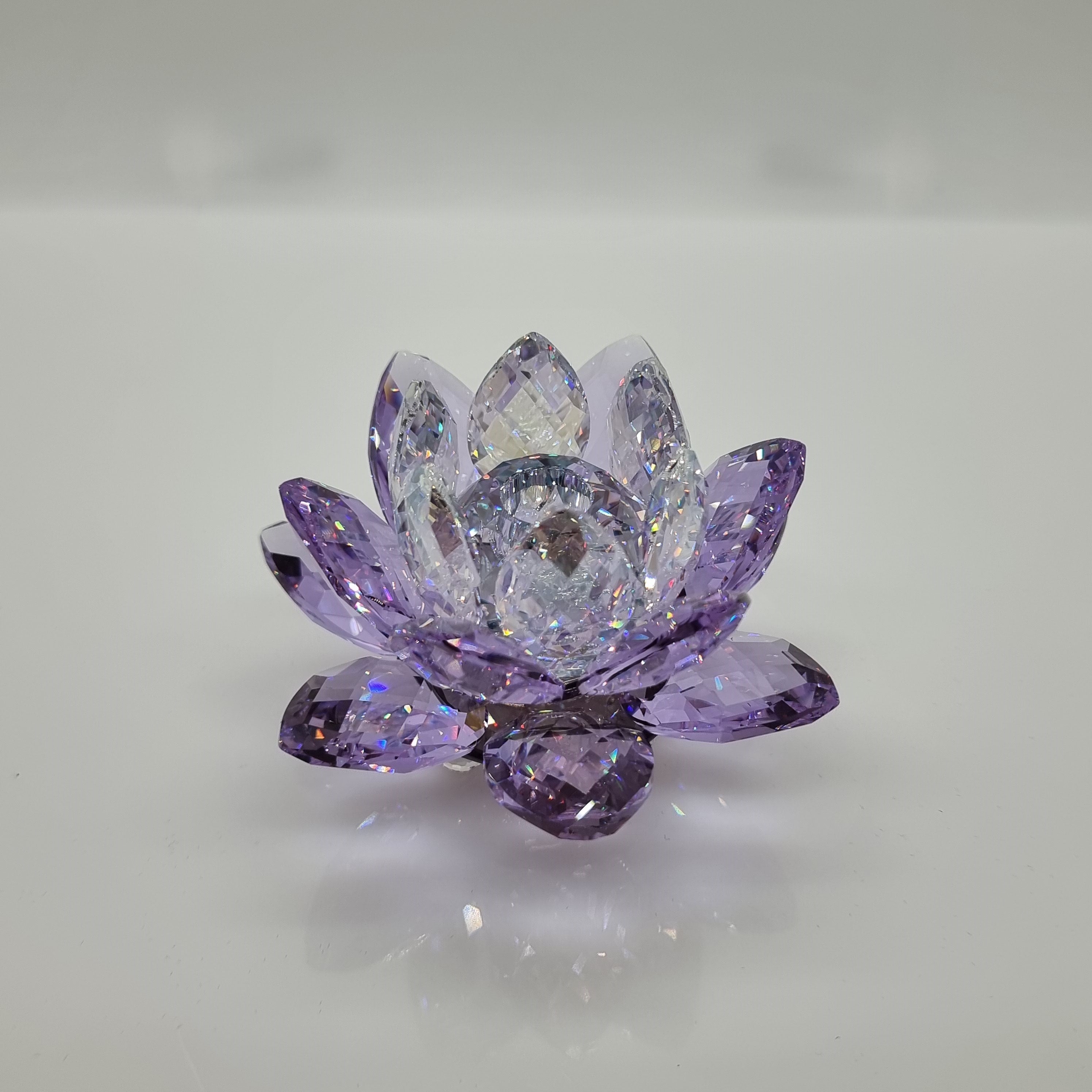 SWAROVSKI Seerose Kerzenhalter Violett-Lila 5066011 oU