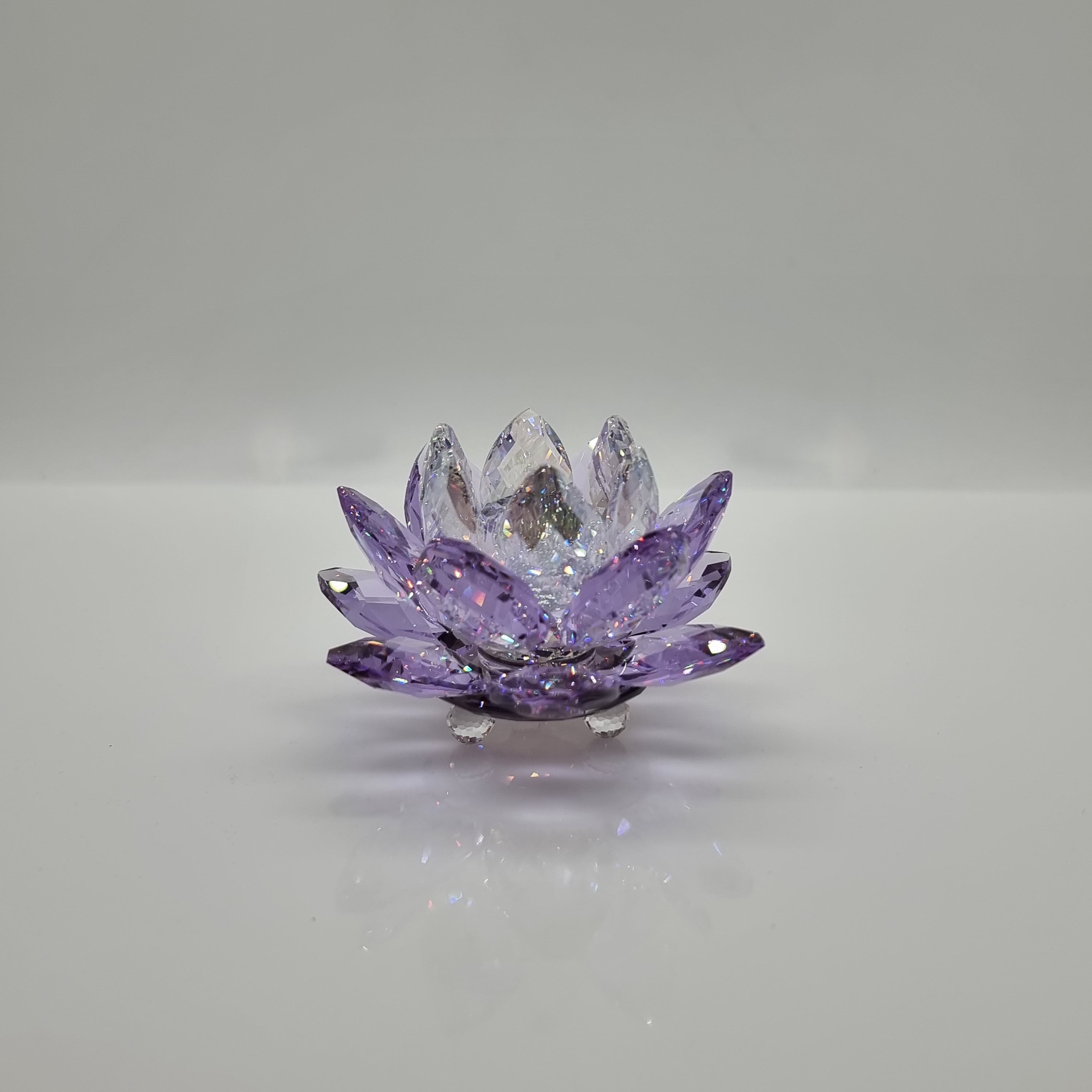 SWAROVSKI Seerose Kerzenhalter Violett-Lila 5066011 oU