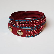 Lade das Bild in den Galerie-Viewer, SWAROVSKI Slake Armband Rot, Bordeaux, Türkis, Gold
