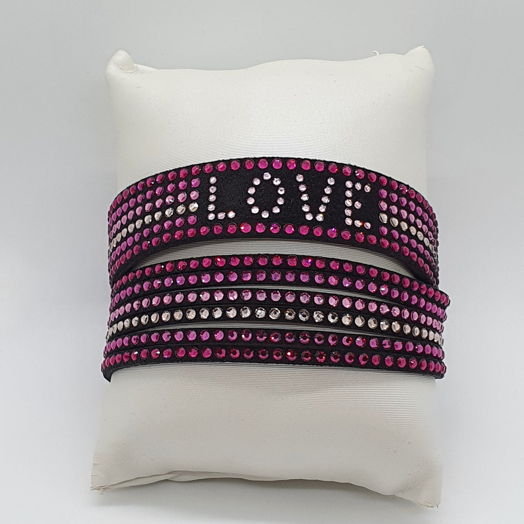 SWAROVSKI Slake Armband LOVE Rosa Pink 5353165