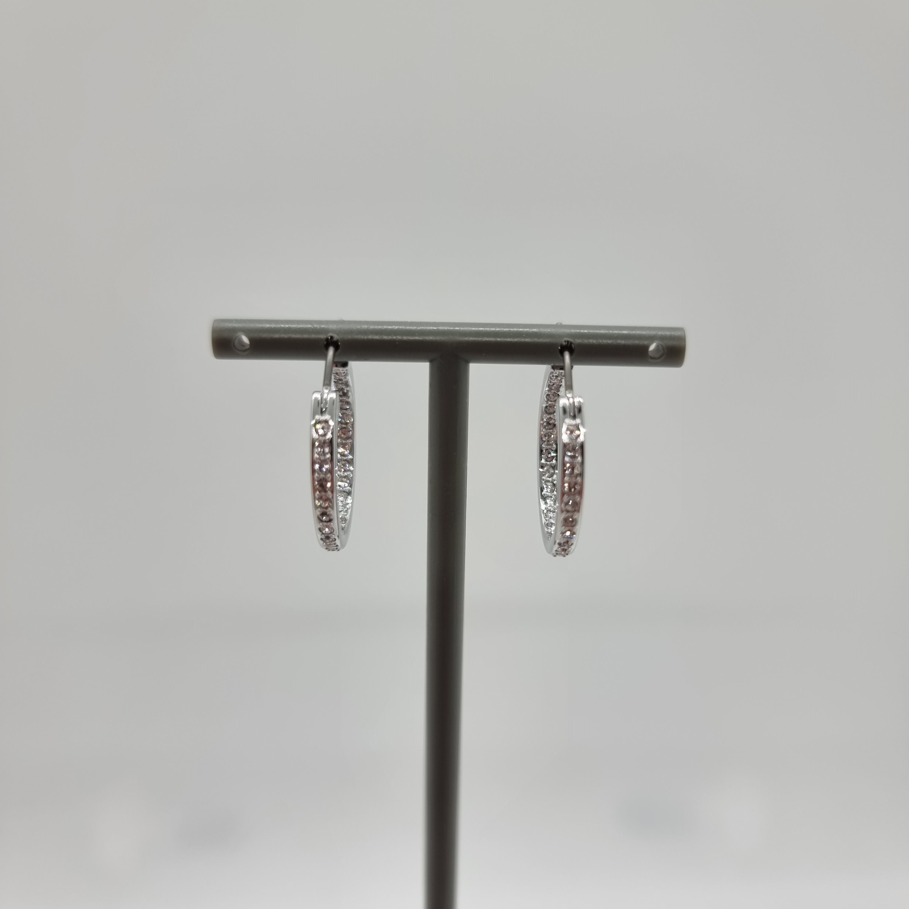 SWAROVSKI Sommerset Ohrringe Kreolen Weiß, Rhodiniert 5616262