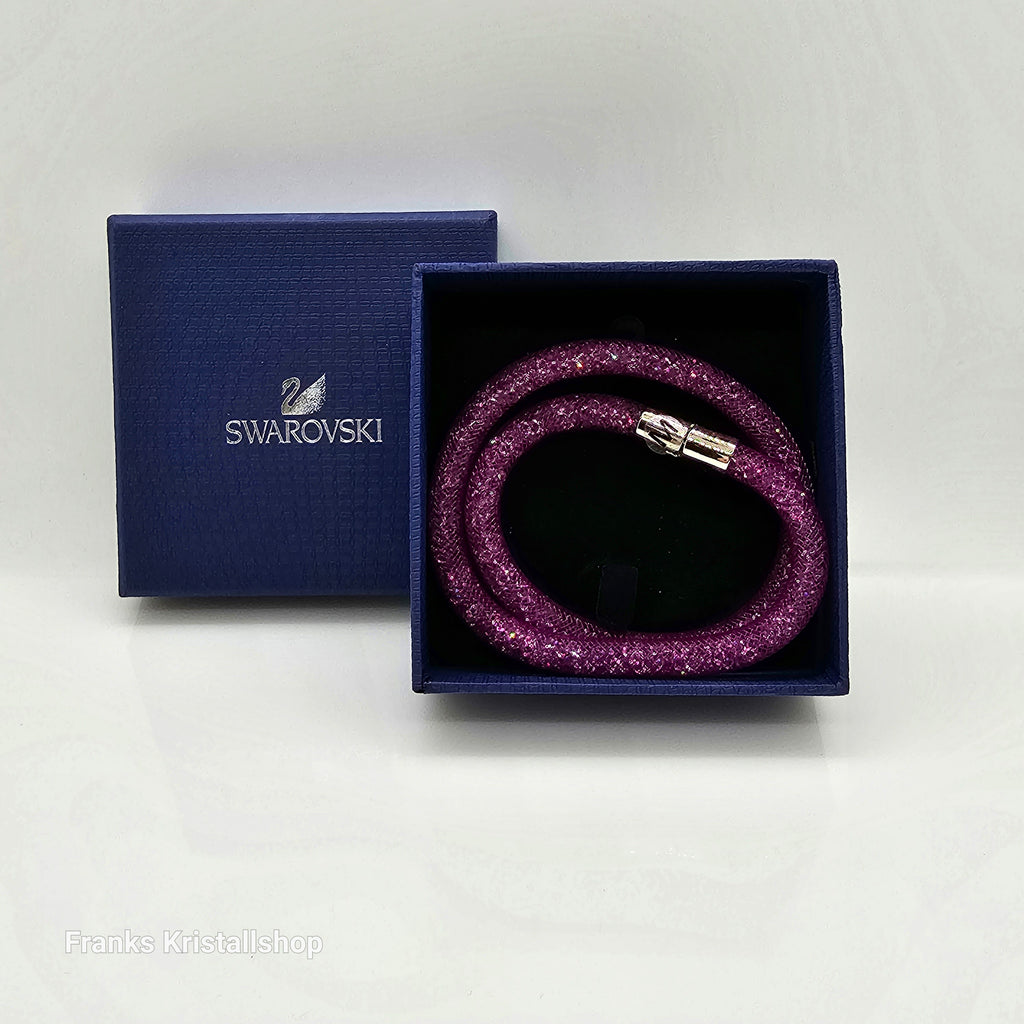 SWAROVSKI Stardust Armband Double Größe M Violett 5221604 oU