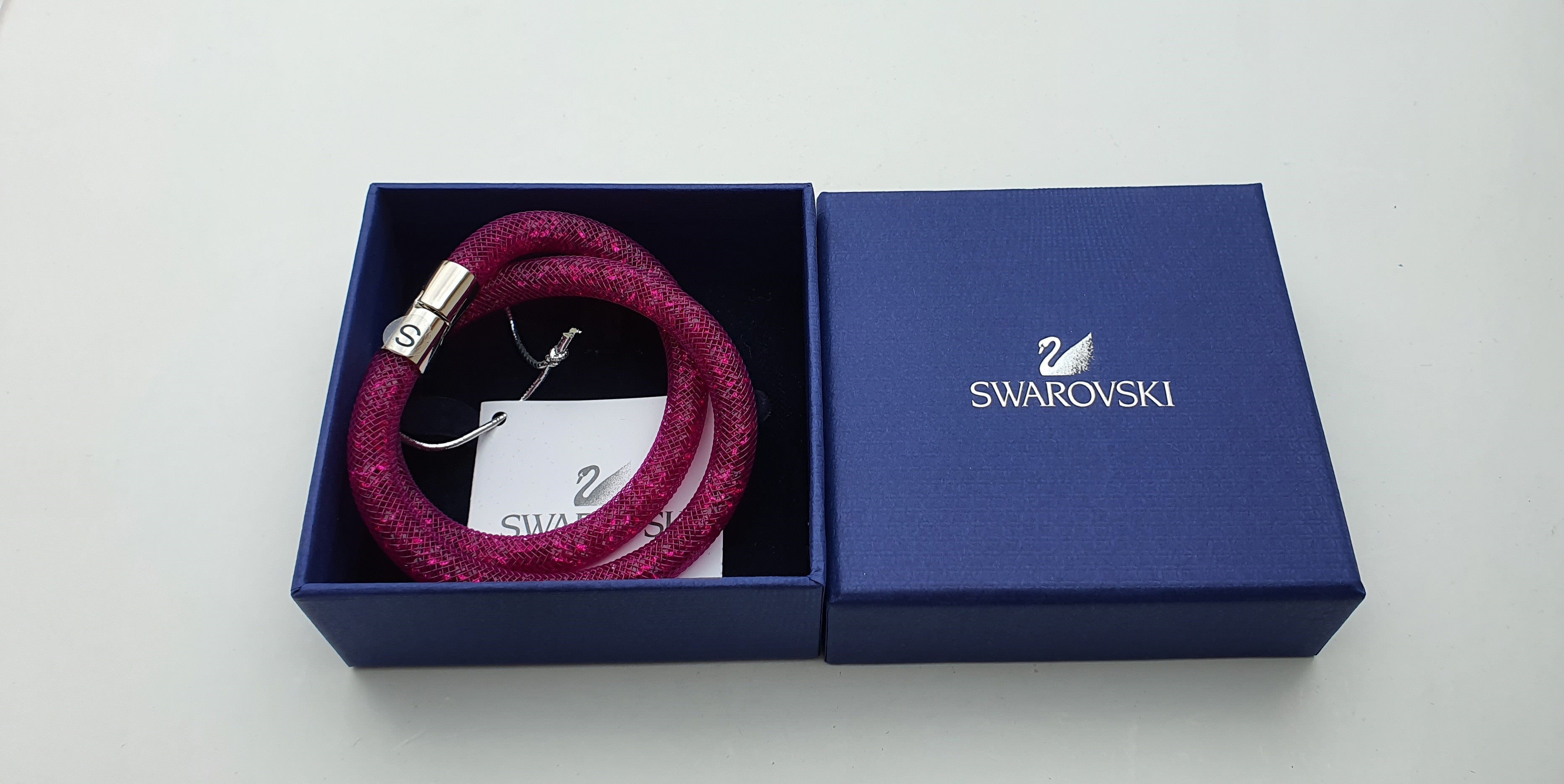 SWAROVSKI Stardust Armband Double Größe S Fuchsia