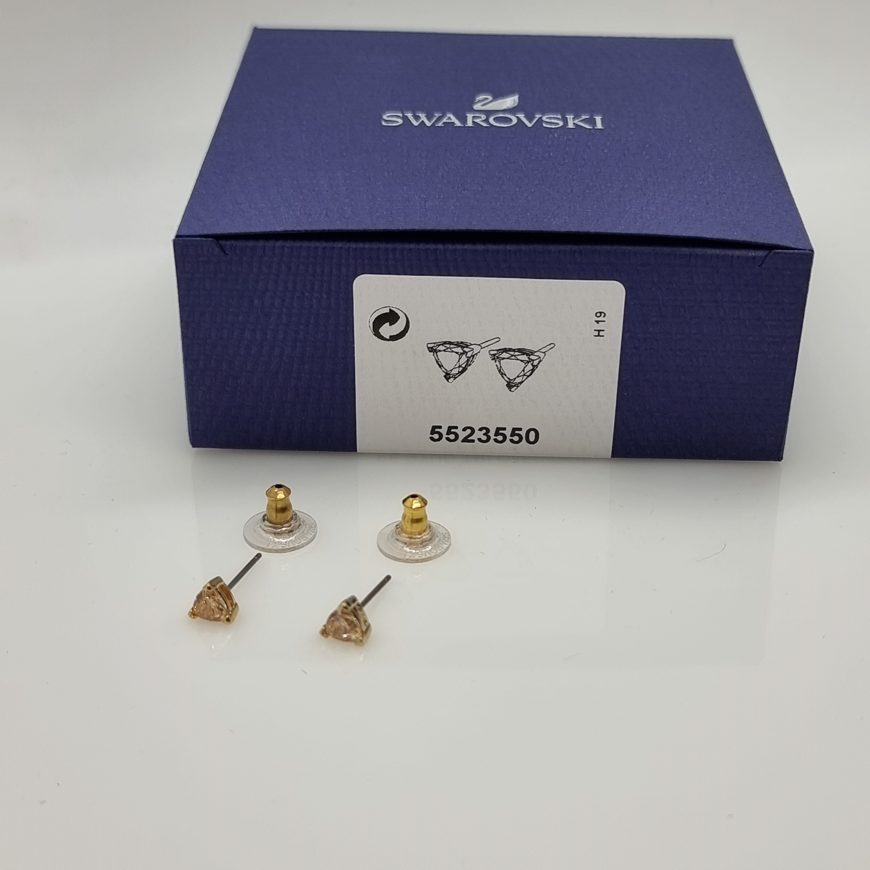 SWAROVSKI Triangel Ohrstecker Vergoldet 5523550