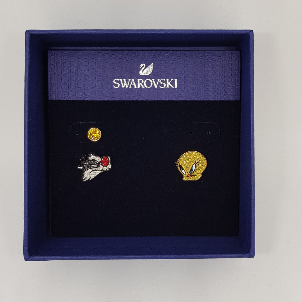 SWAROVSKI LOONEY TUNES Tweety und Sylvester Ohrstecker