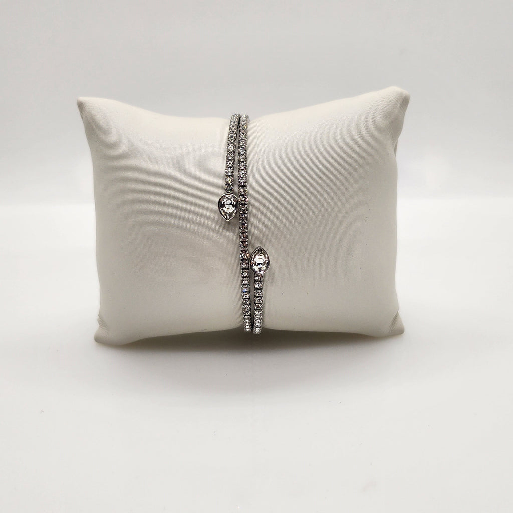 SWAROVSKI Twisty Armreif Armband Größe M, Rhodiniert 5528443