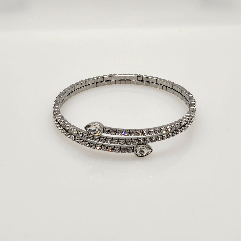 SWAROVSKI Twisty Armreif Armband Größe M, Rhodiniert 5528443