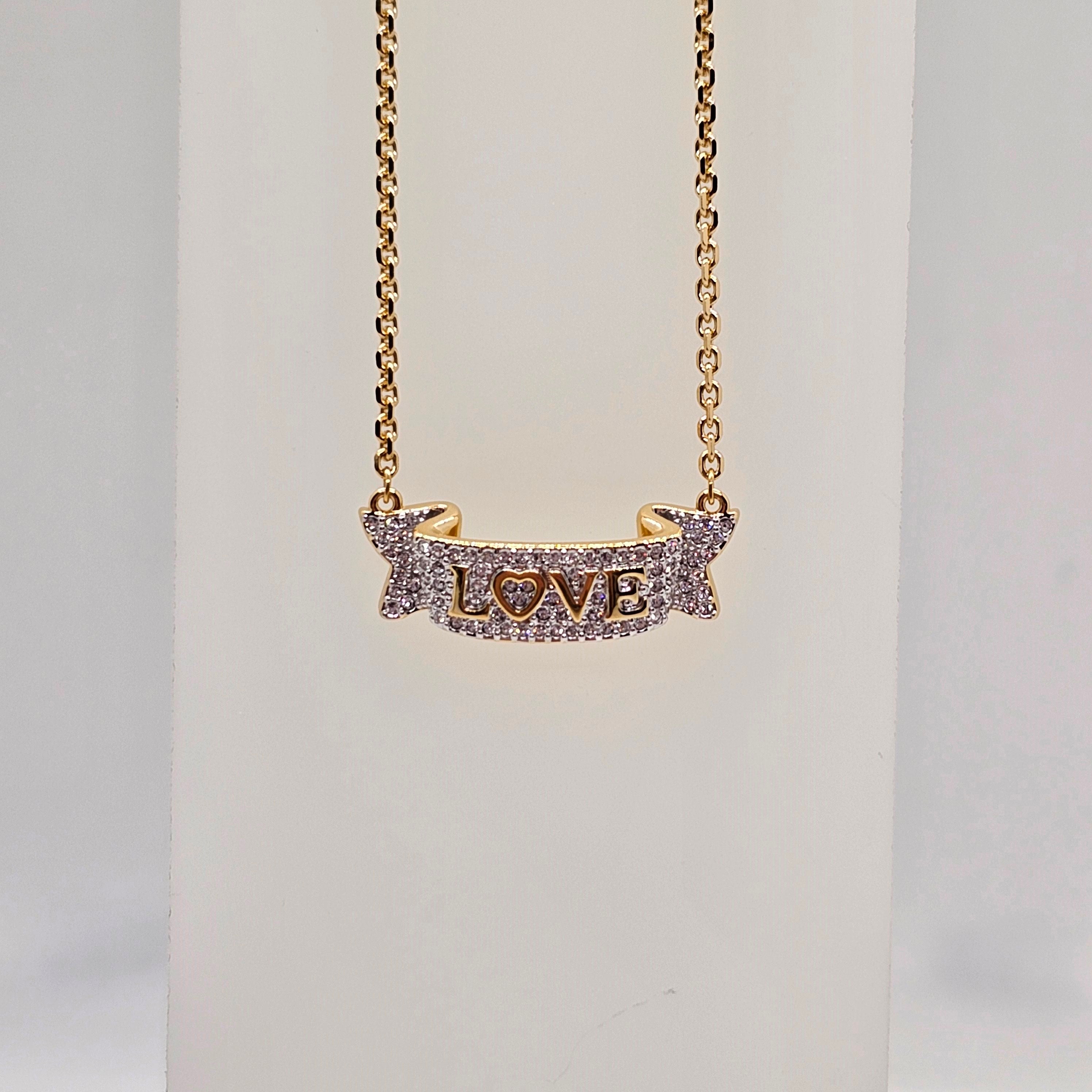 SWAROVSKI Volta Love Halskette Weiß, Goldlegierungsschicht 5657725
