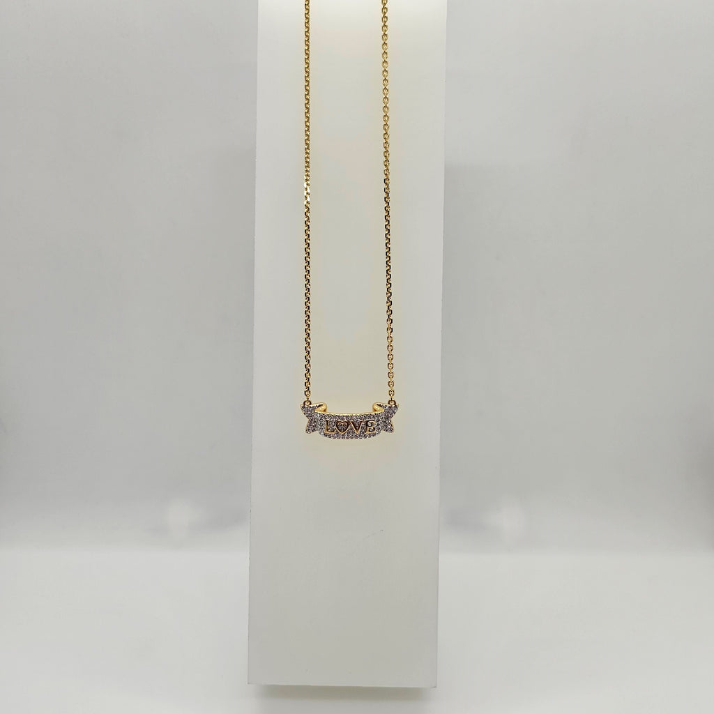 SWAROVSKI Volta Love Halskette Weiß, Goldlegierungsschicht 5657725