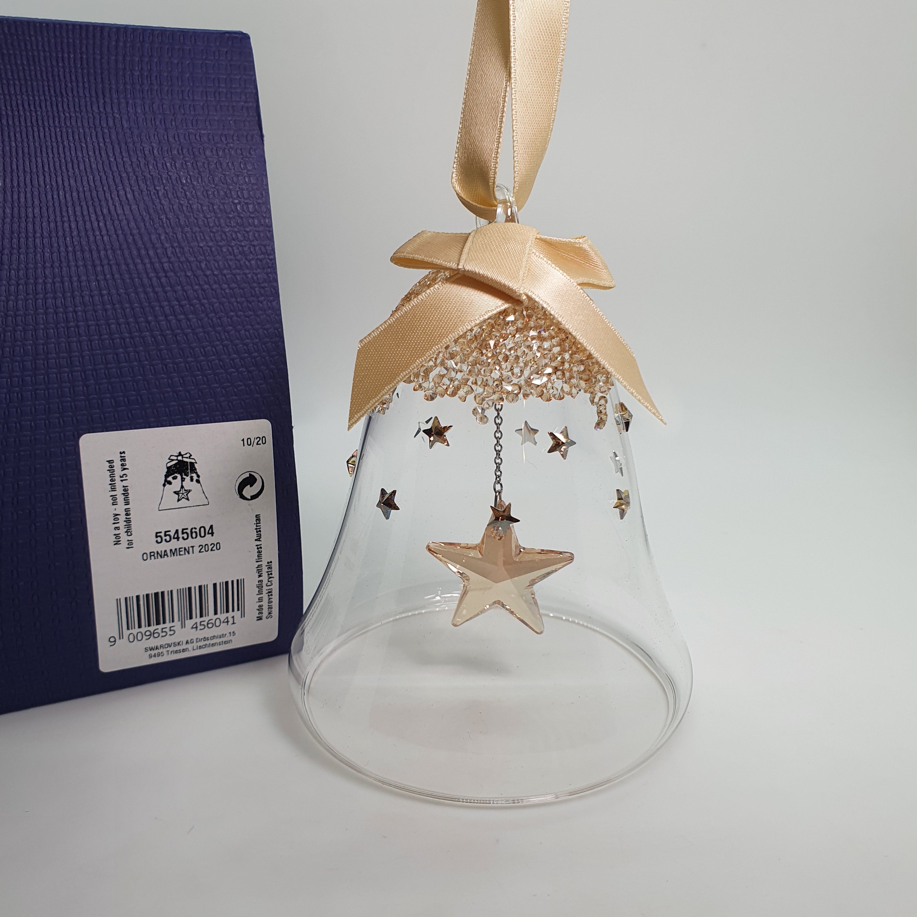 SWAROVSKI Weihnachtsglocke mit Stern Groß Gold Sonderausgabe 5545604