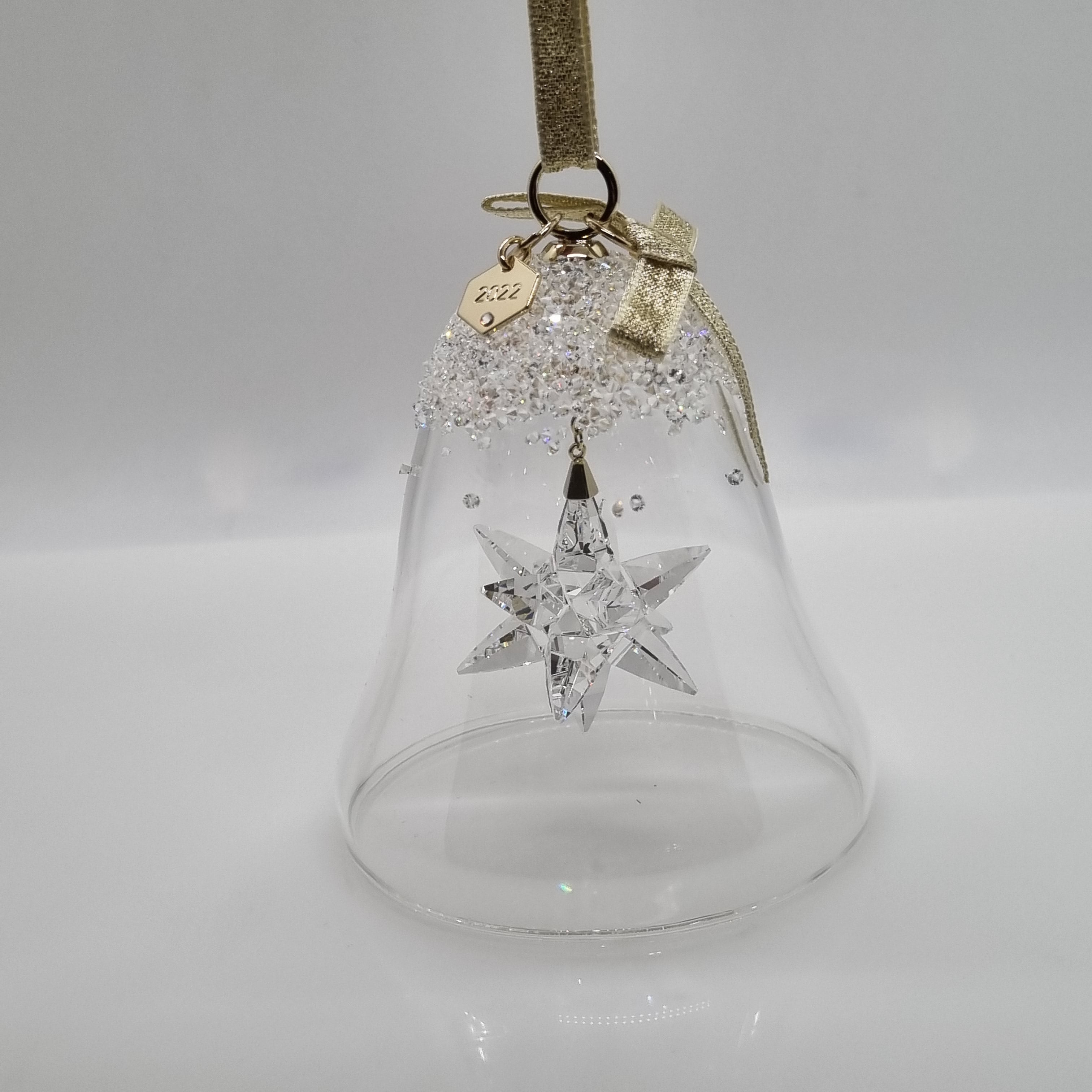 SWAROVSKI Weihnachtsglocke 2022 Groß Gold Glocke 5626007