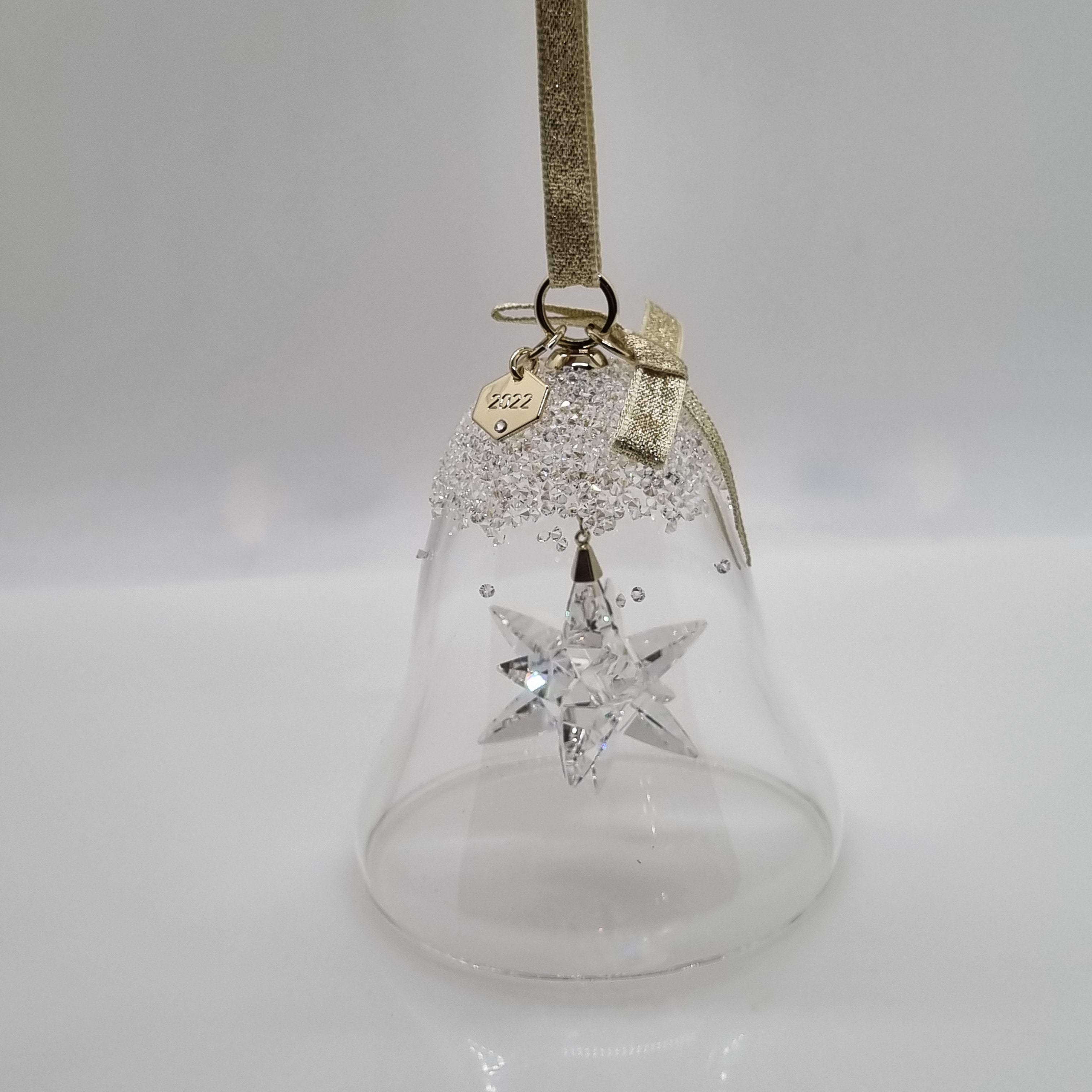 SWAROVSKI Weihnachtsglocke 2022 Groß Gold Glocke 5626007