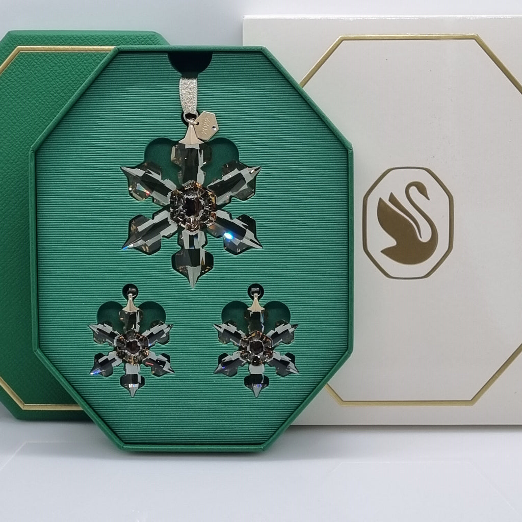 SWAROVSKI Weihnachtsstern 2022 Gold 3er Set Festive
