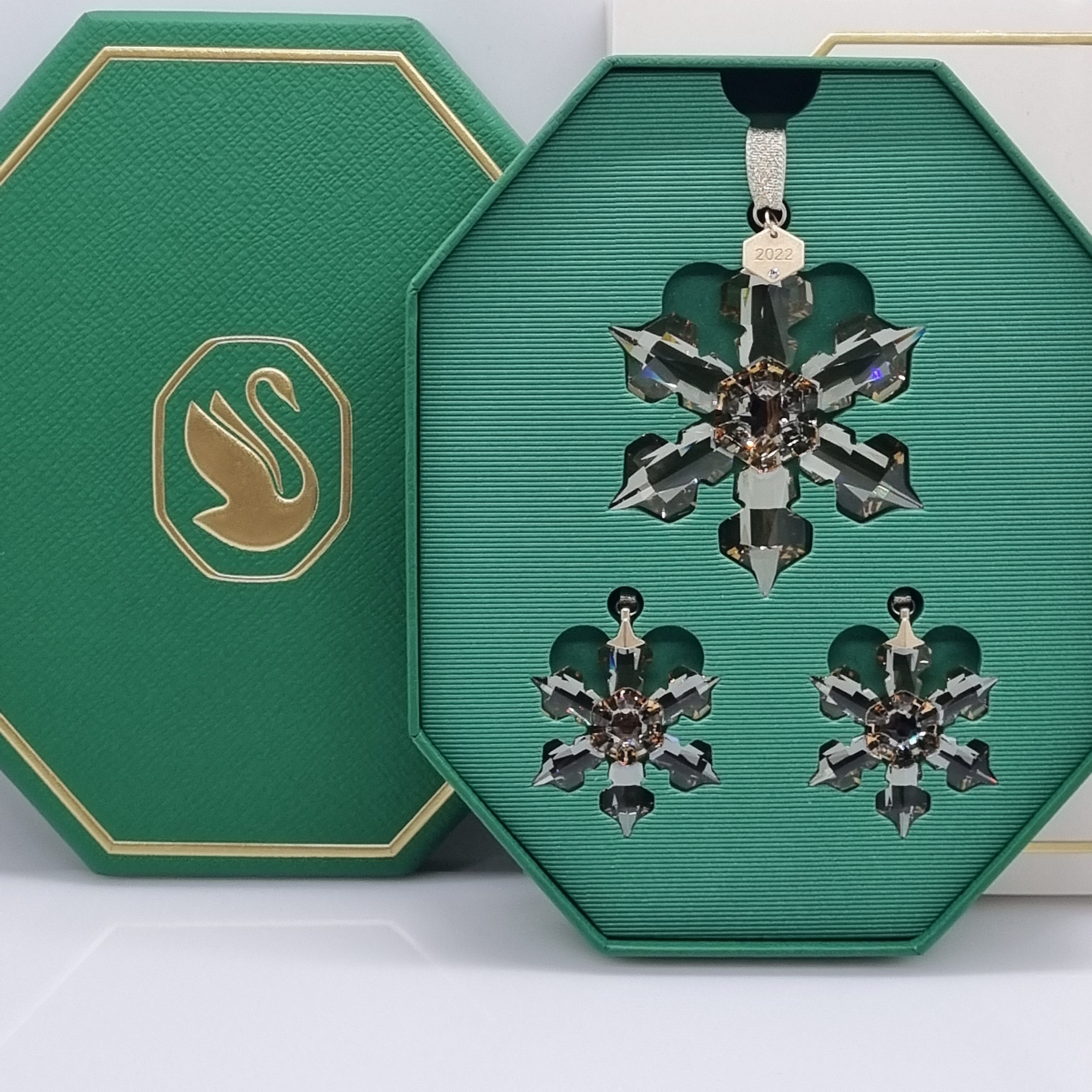 SWAROVSKI Weihnachtsstern 2022 Gold 3er Set Festive